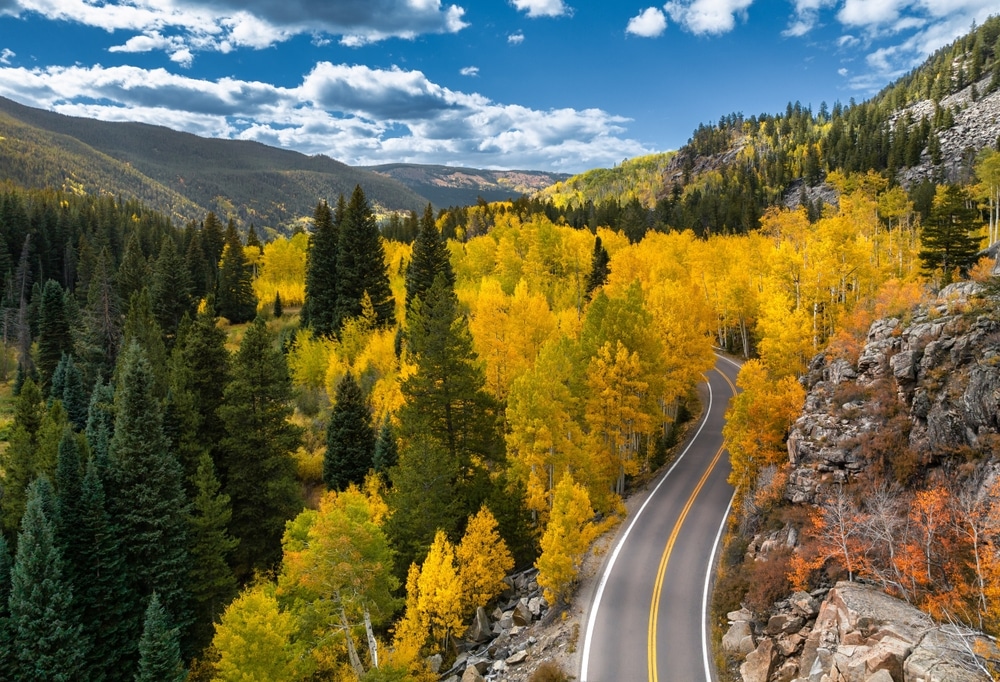 Colorado Fall Colors on the San Juan Scenic Skyway near Durango