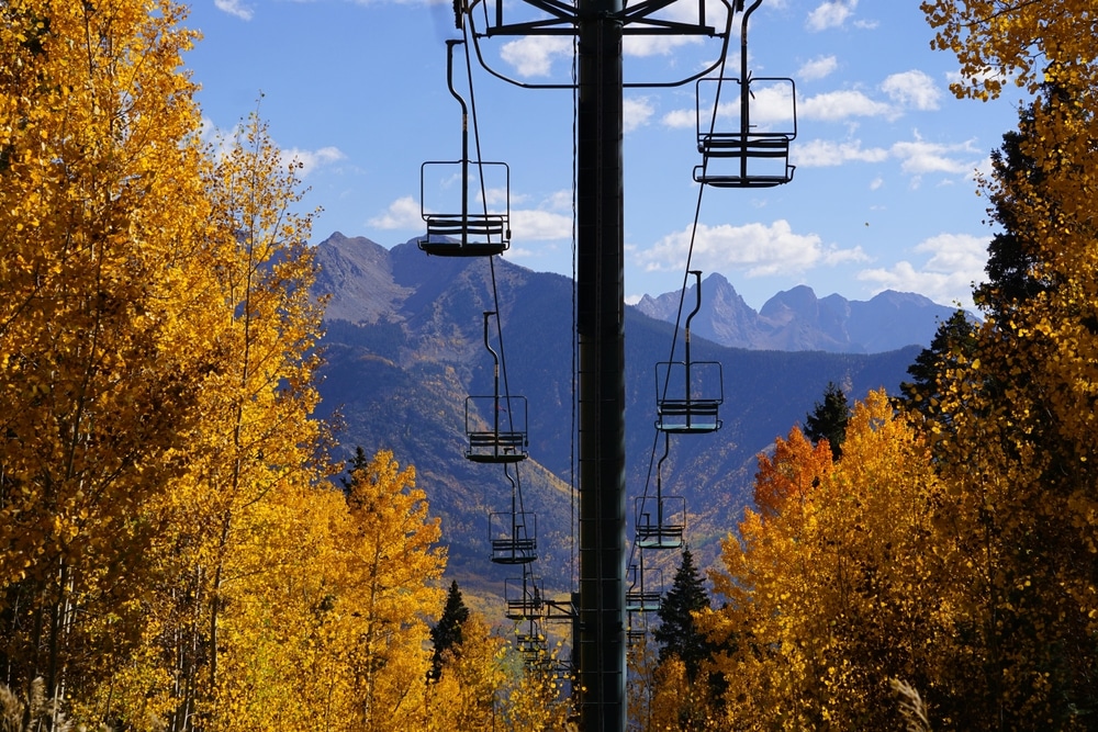 scenic fall chairlift rides at Purgatory Ski Area in Durango, Colorado
